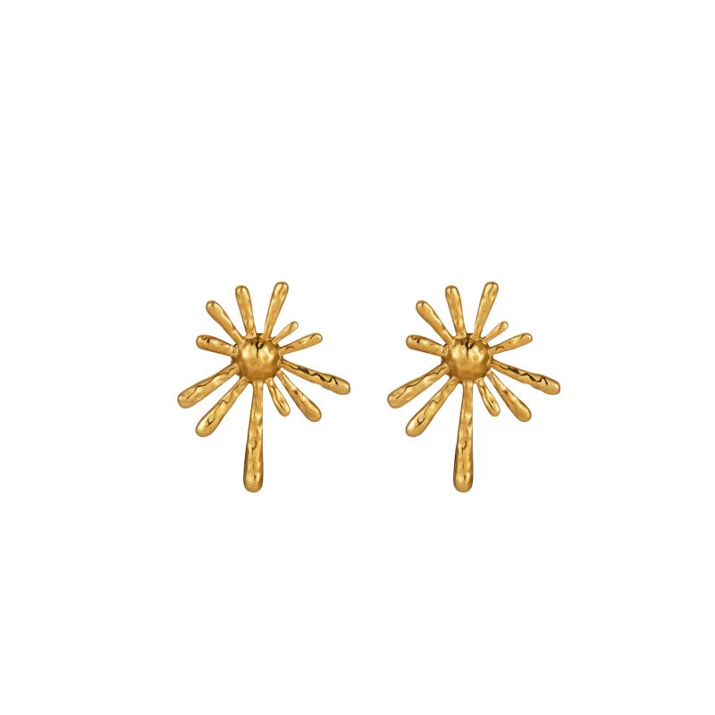 Fashion Design High Quality Stainless Steel Jewelry Tarnish Free Flower Stud Earrings for Women