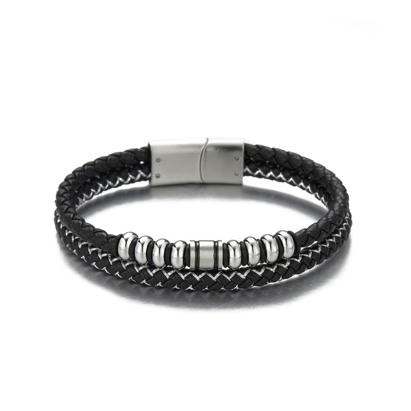 Cross-Border Woven Leather Bracelet