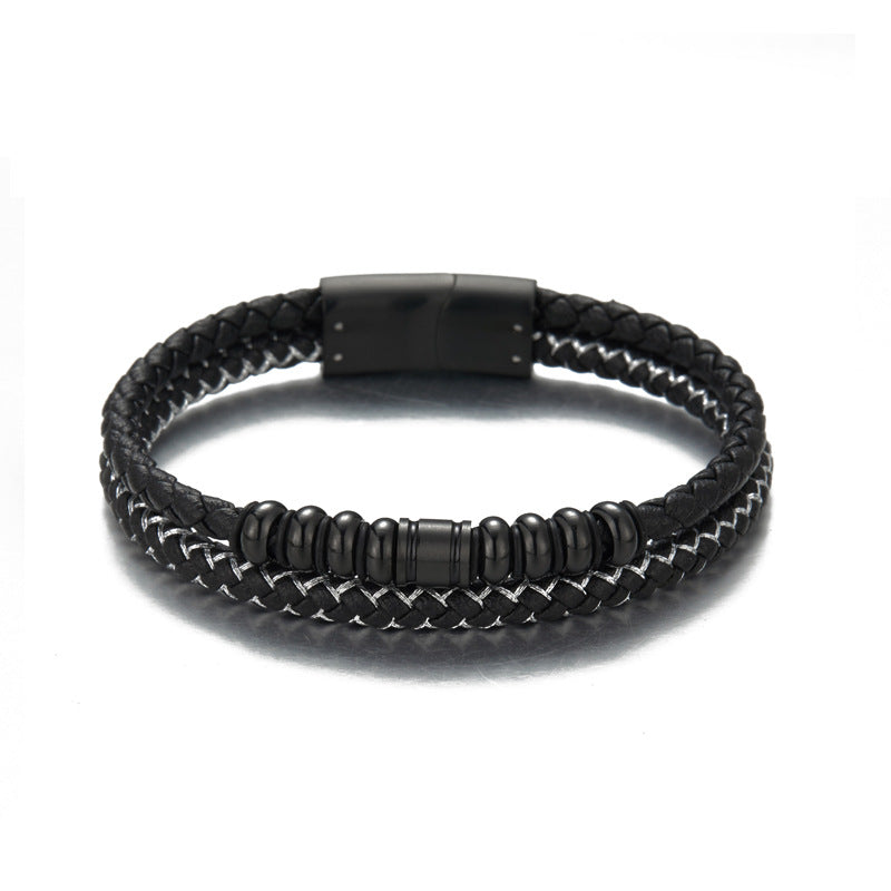 Cross-Border Woven Leather Bracelet