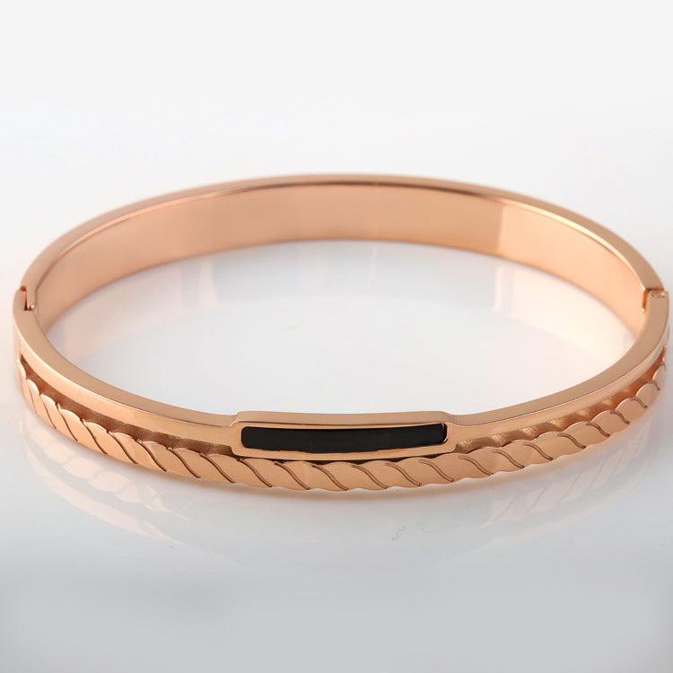 Rose Gold Titanium Steel Bracelet