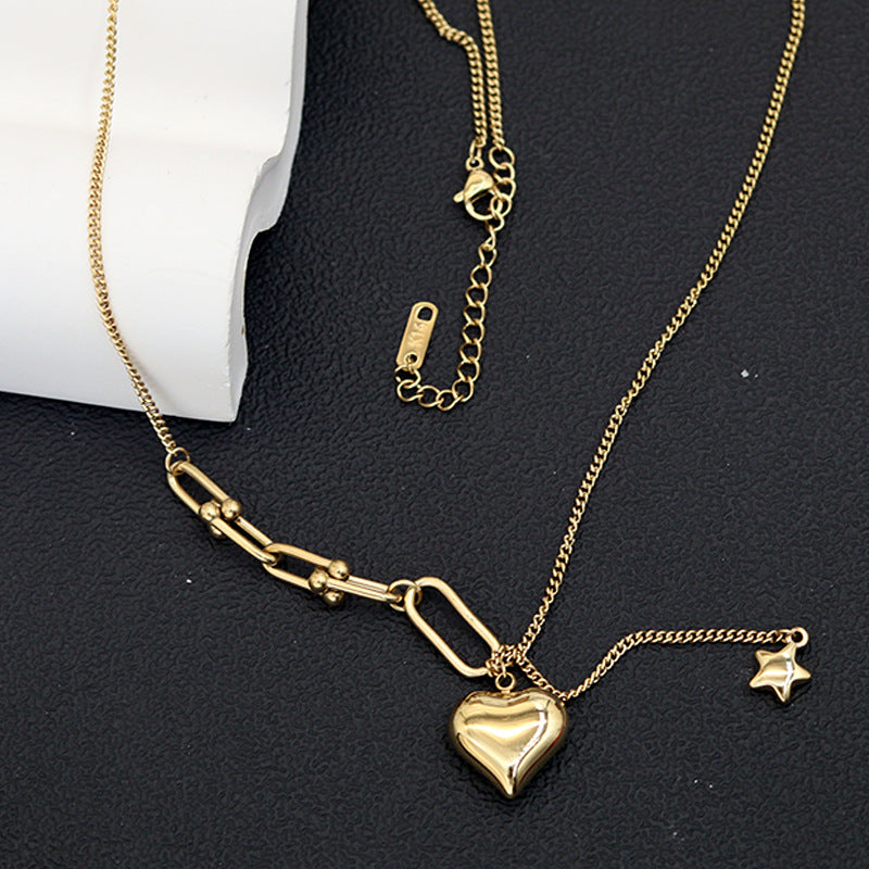 Stylish Titanium Steel Heart Necklace