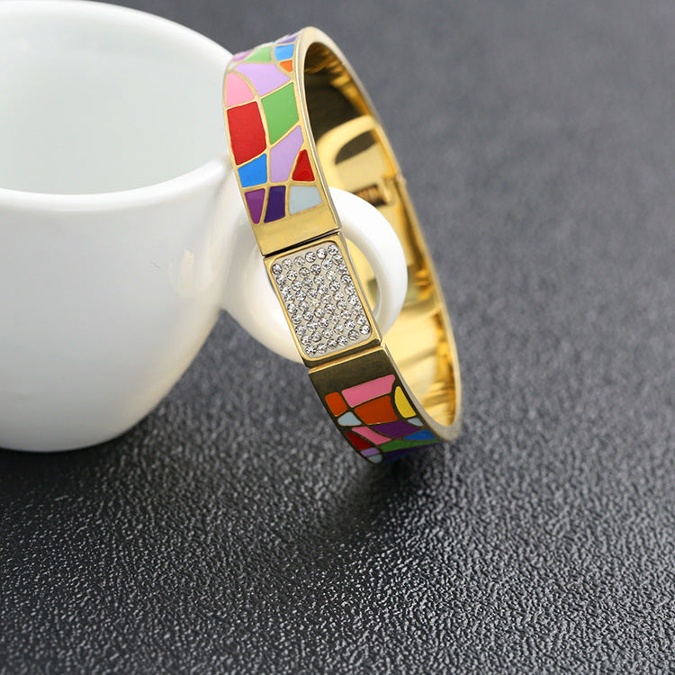 Trendy Gold-Plated Stainless Steel Bracelet