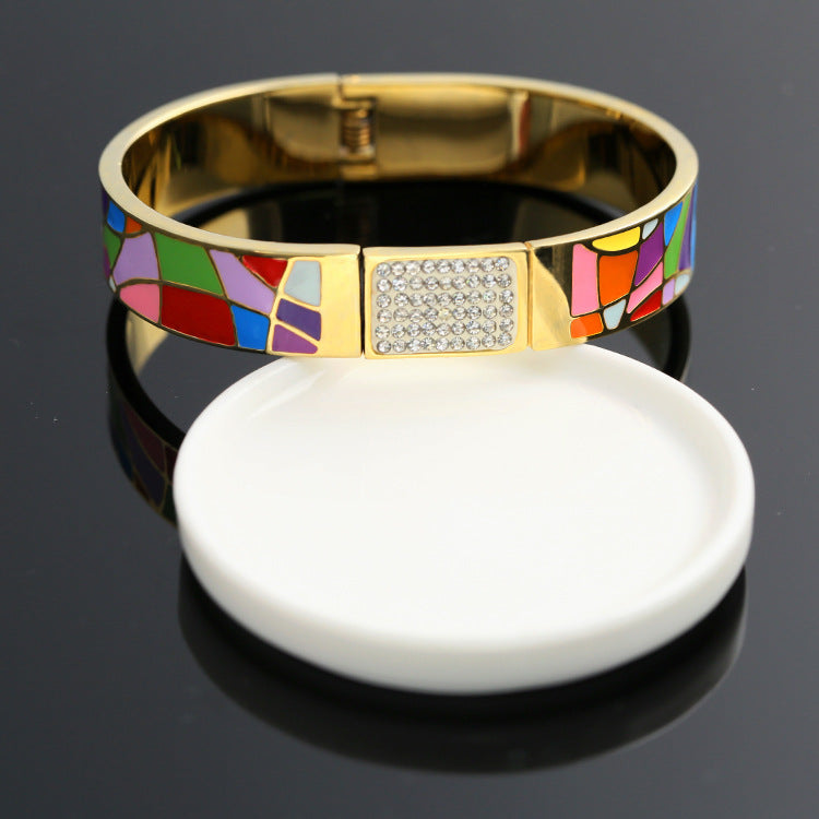 Trendy Gold-Plated Stainless Steel Bracelet