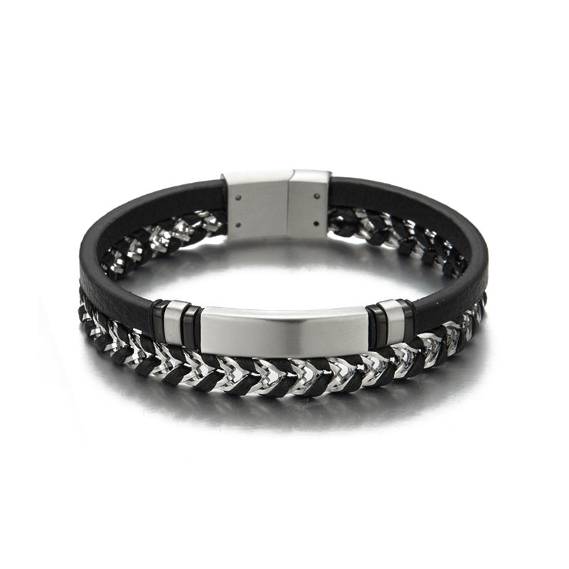 Cross-Border Woven Leather Bracelet