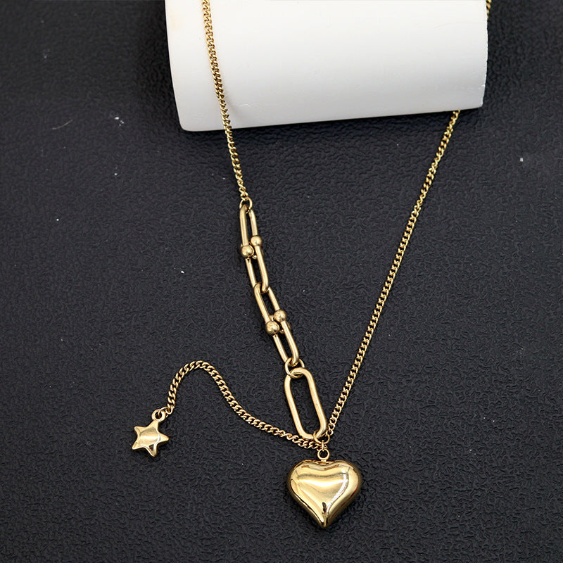 Stylish Titanium Steel Heart Necklace