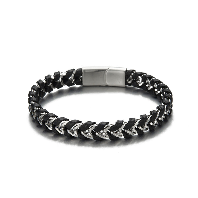 Cross-Border Woven Leather Bracelet