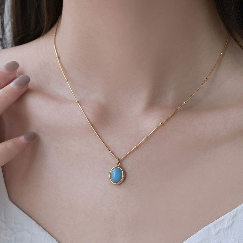 Fashion Wholesale Tarnish Free Women Stainless Steel Gold Plated Jewelry Necklace