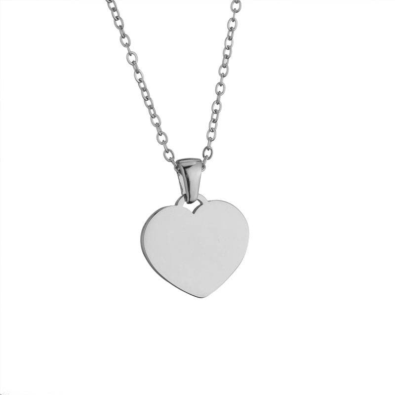 Anti Tarnish Gold Necklace 18K Real Stainless Steel Fine Jewelry Custom Letter Heart Necklaces for Women Men