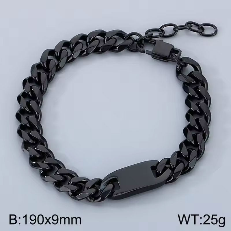 New Wholesale Custom Fashion Men Style Stainless Steel Six Side Cuban Bracelet