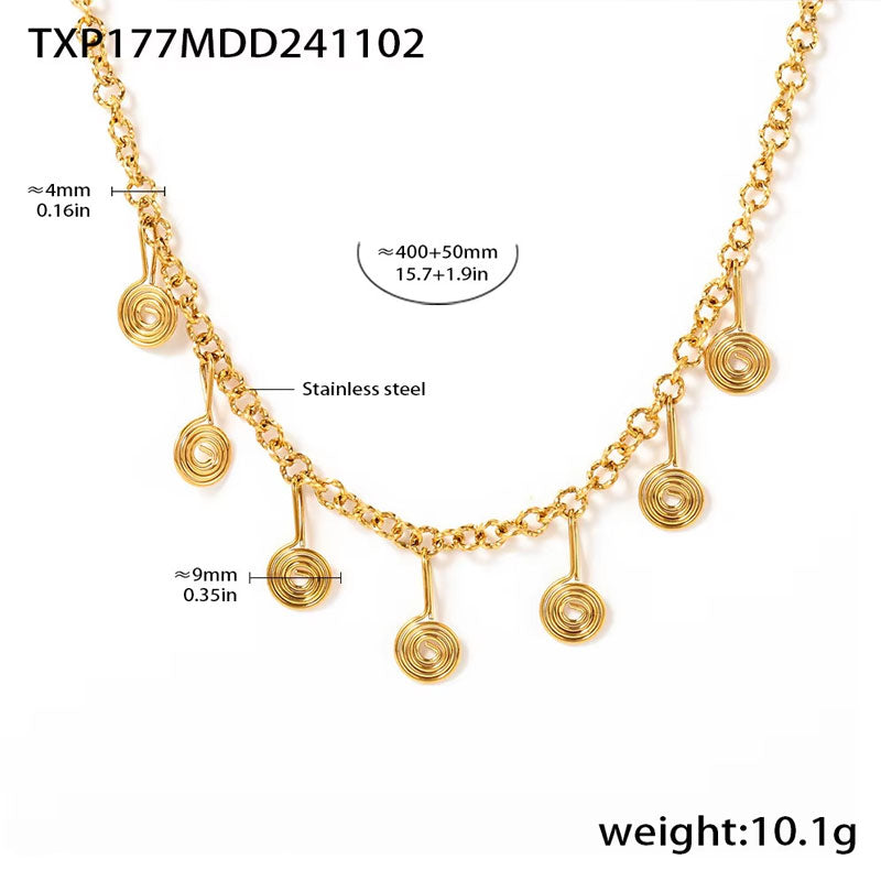 New Creative Thread Question Mark Tassel Earrings Necklace Anklet Set Stainless Steel Tarnish Free Waterproof Jewelry Gift