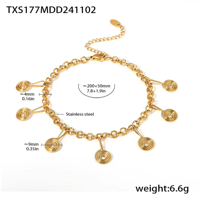 New Creative Thread Question Mark Tassel Earrings Necklace Anklet Set Stainless Steel Tarnish Free Waterproof Jewelry Gift