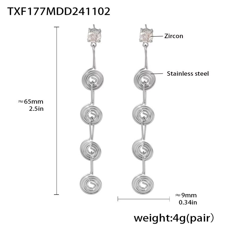 New Creative Thread Question Mark Tassel Earrings Necklace Anklet Set Stainless Steel Tarnish Free Waterproof Jewelry Gift