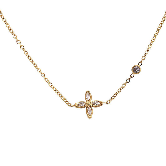 2025 New Design Wholesale Non Tarnish Stainless Steel Gold Plated Custom Women's Flower Choker Necklaces