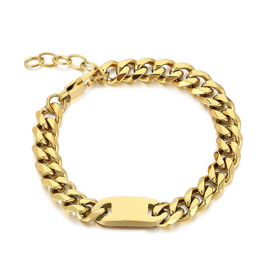 New Wholesale Custom Fashion Men Style Stainless Steel Six Side Cuban Bracelet