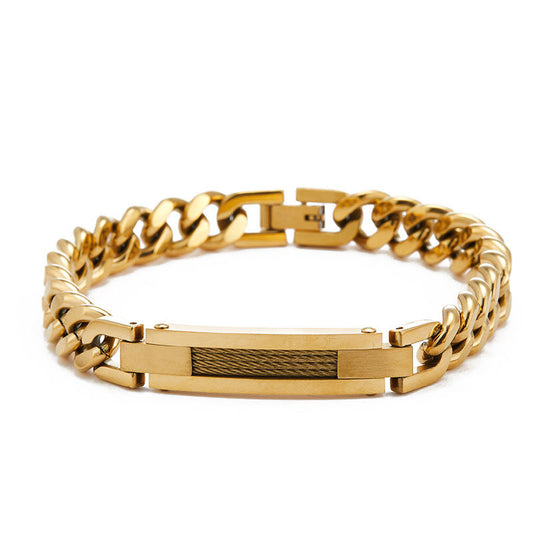 Fashion Wholesale Anti-Allergy High Polish Stainless Steel Men Bracelet