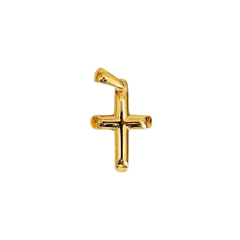 2025 New Design Wholesale Stainless Steel PVD 18K Gold Plated Waterproof Non-Tarnish Cross Pendant
