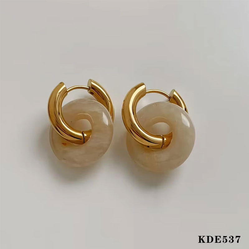 Stainless Steel Metal Cherry Cute Ear Studs Fashion Exquisite Golden Stud Earrings for Women Waterproof Jewelry