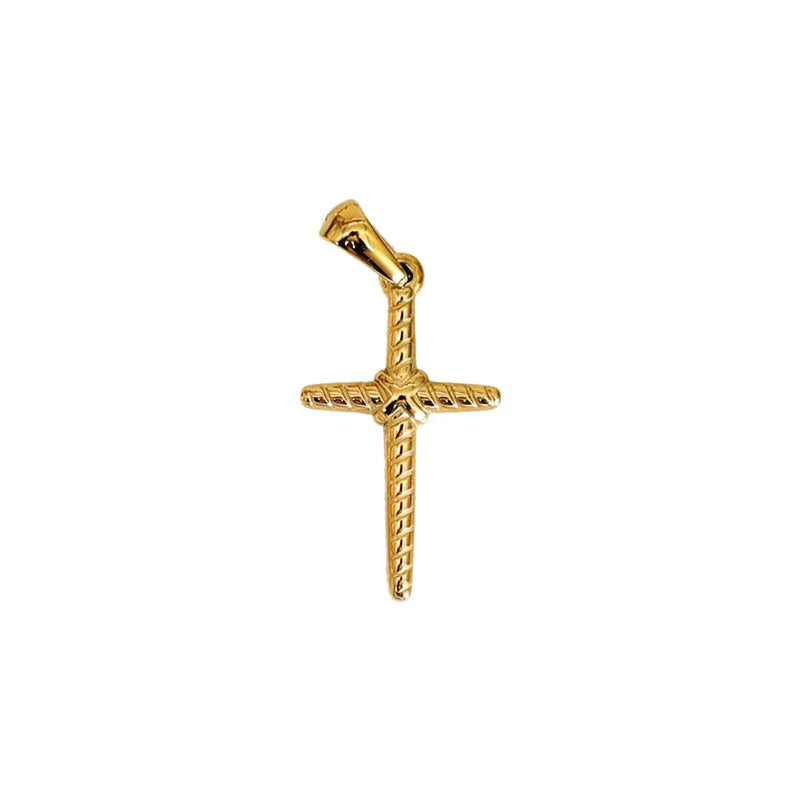 2025 New Design Wholesale Stainless Steel PVD 18K Gold Plated Waterproof Non-Tarnish Cross Pendant