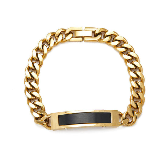 Wholesale 18K Gold Plated Anti-Allergy Stainless Steel Bracelet Tarnish-Free Waterproof Trendy Non-Tarnish Fashion Engraving