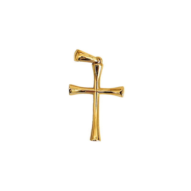 2025 New Design Wholesale Stainless Steel PVD 18K Gold Plated Waterproof Non-Tarnish Cross Pendant