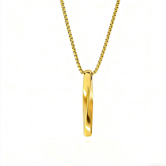 Hiphop Anti Tarnish Gold Necklace 18K Real Stainless Steel Fine Jewelry Pendant Necklaces for Men