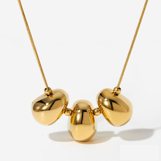 High-Grade 18K Gold Plated Stainless Steel Pendant Romantic Three-Dimensional Hollow Design Hip-Hop Necklace for Anniversaries