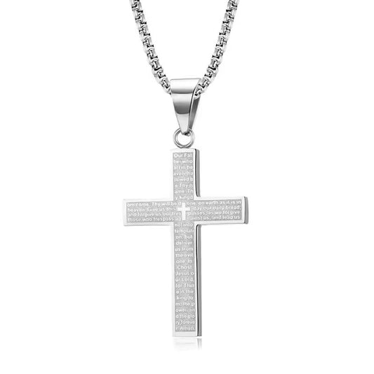 Religious Tarnish Free Durable 18k Gold Fine Chains Stainless Steel Dainty Cross Pendant Necklace for Men Women