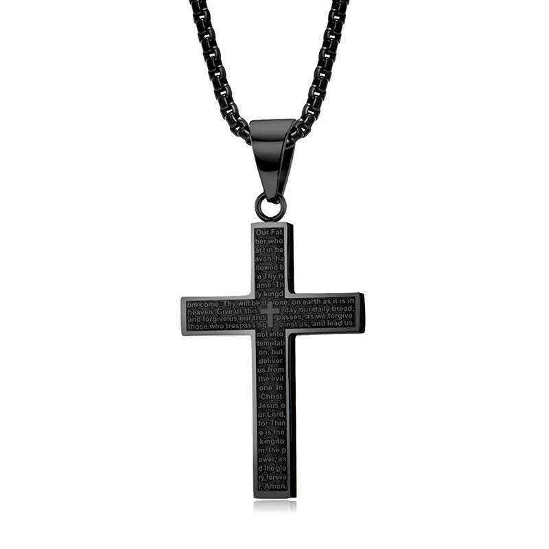 Religious Tarnish Free Durable 18k Gold Fine Chains Stainless Steel Dainty Cross Pendant Necklace for Men Women