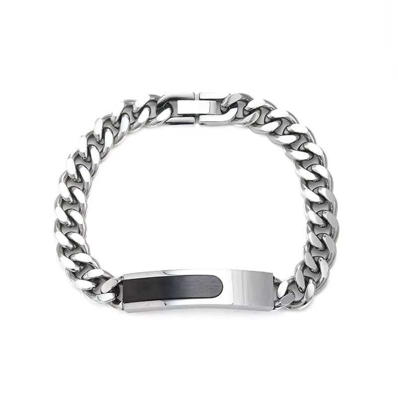 Fashion Wholesale Anti-Allergy Brush Finish Stainless Steel Custom Men Bracelet
