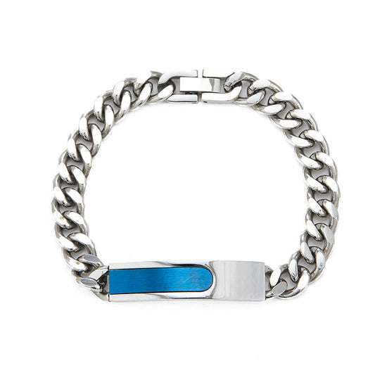 Fashion Wholesale Anti-Allergy Brush Finish Stainless Steel Custom Men Bracelet