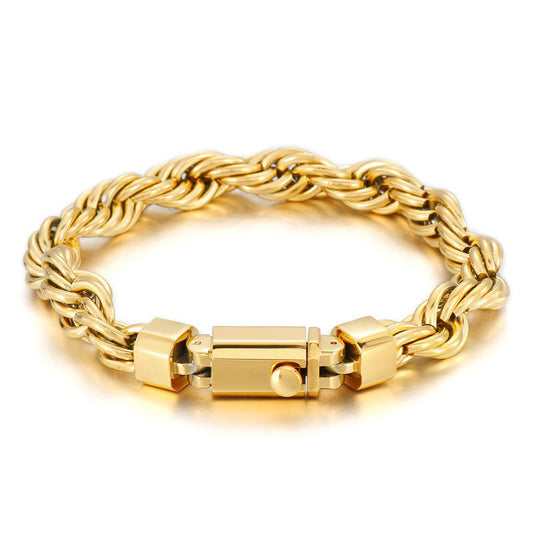 High Quality New Design Custom Stainless Steel Ice Out Rope Chain Bracelet
