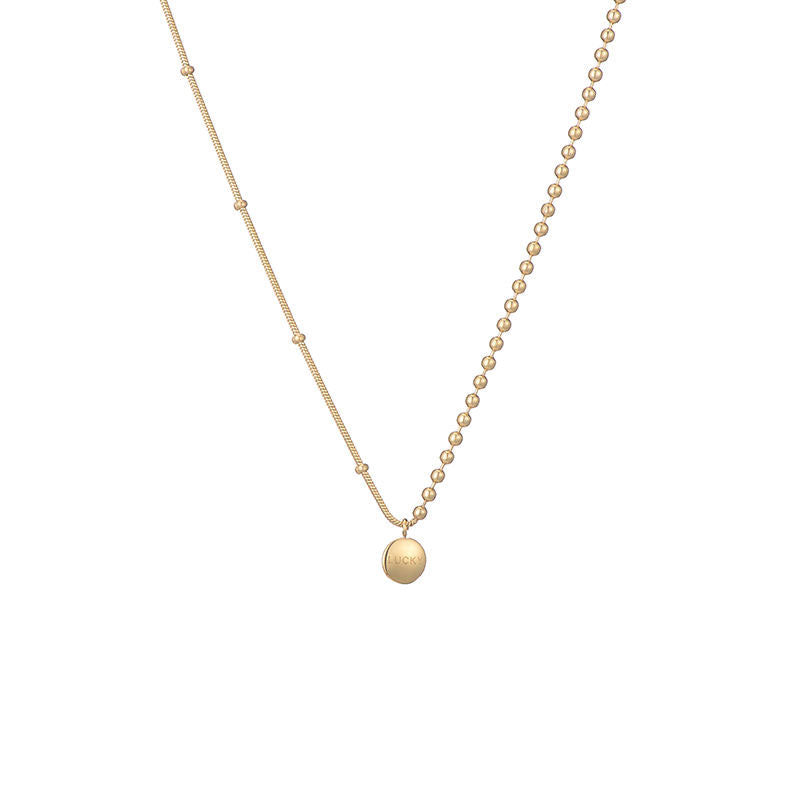 High End Waterproof Necklace Non Tarnish Long Designer 18k Gold Plated Stainless Ball Chain Necklace for Women