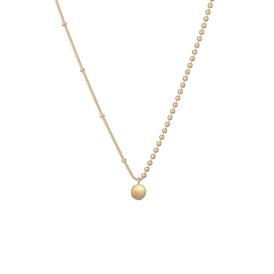 High End Waterproof Necklace Non Tarnish Long Designer 18k Gold Plated Stainless Ball Chain Necklace for Women