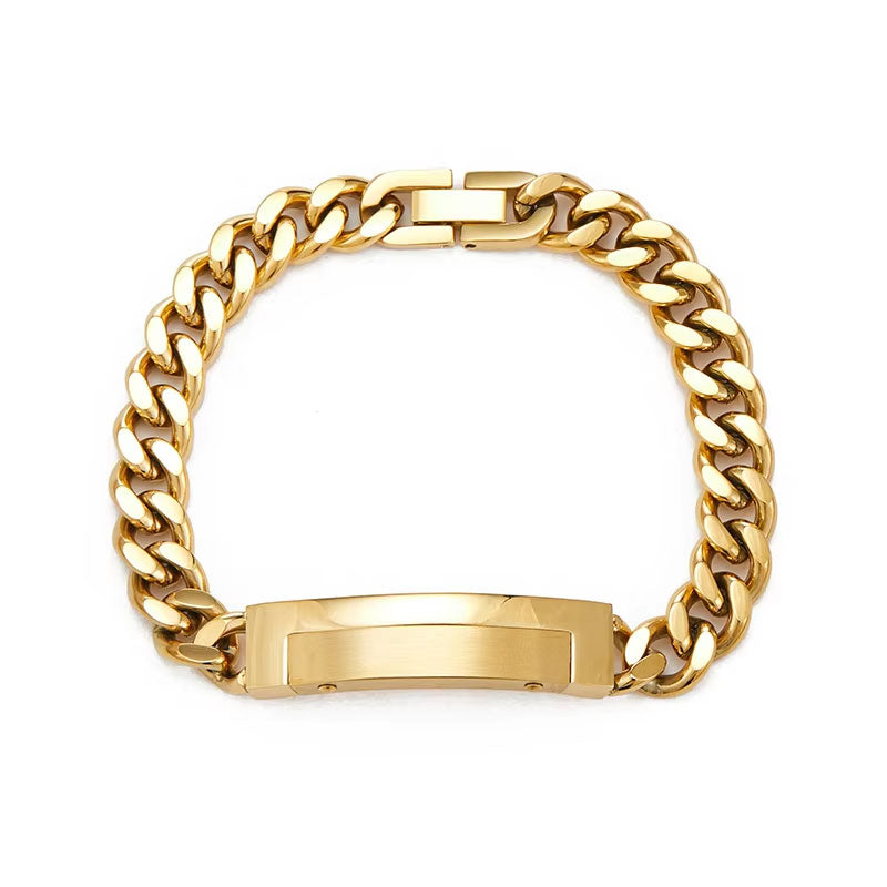 Fashion Wholesale Anti-Allergy High Polish Stainless Steel High Quality Cuban Bracelet