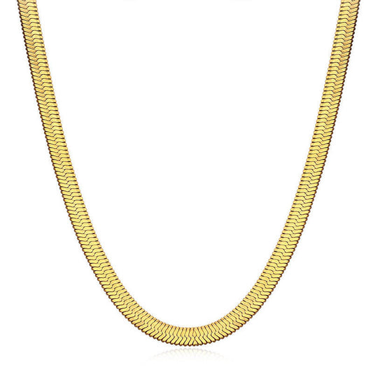 Trendy No Fading Stainless Steel 14k 18k Real Gold Solid Gold Pearl Chain Necklace for Women