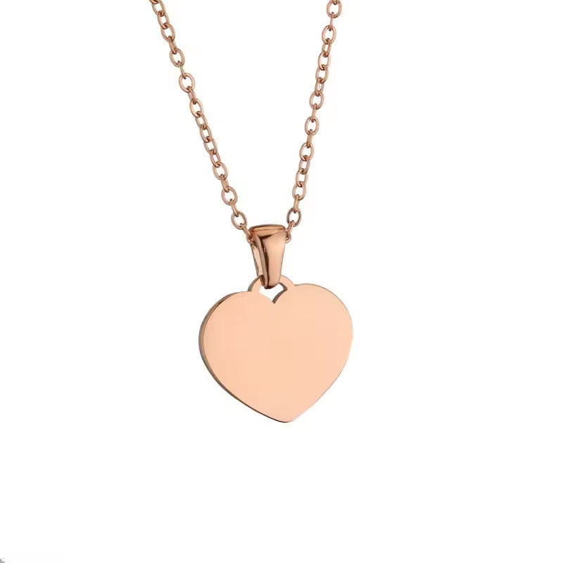 Anti Tarnish Gold Necklace 18K Real Stainless Steel Fine Jewelry Custom Letter Heart Necklaces for Women Men