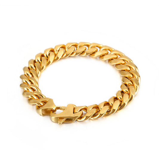 2025 High Quality Custom Fashion Luxury Men's PVD Charms for Bracelets 14K Gold Stainless Steel for Men Boys