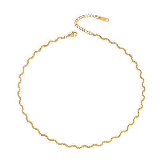 Waterproof Charm Anti Tarnish Stainless Steel Solid Gold Jewelry 26 Inch Women Necklace 316l 14k for Women Men
