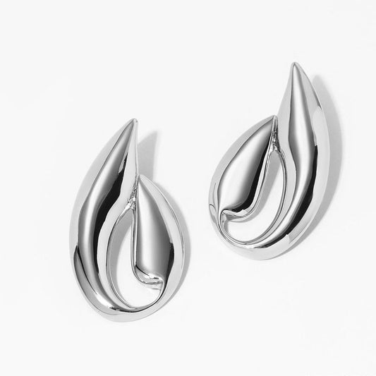 INS Women's Elegant Statement Gold-Plated 316L Stainless Steel Stud Earrings New Design Classic Style
