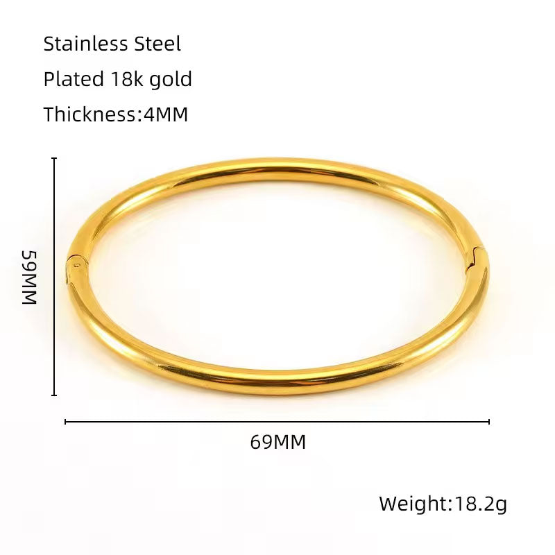 Metal Stainless Steel Fine Designer Luxury Open Dubai Gold Bangles 18k Fashion Chaunky Bamboo Bangle for Ladies Women