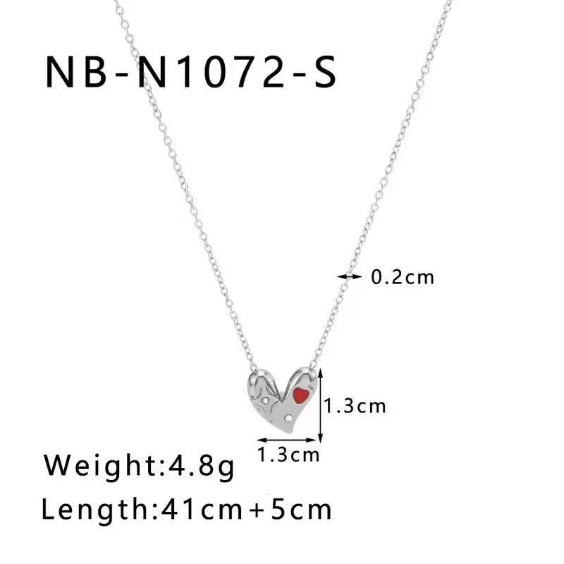 Trends 2025 Modern Unique Waterproof Anti Tarnish 316l Stainless Steel 18k Gold Heart Pendant Necklace for Women