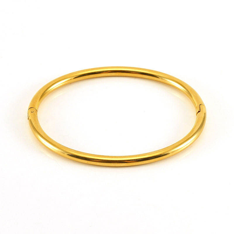 Metal Stainless Steel Fine Designer Luxury Open Dubai Gold Bangles 18k Fashion Chaunky Bamboo Bangle for Ladies Women