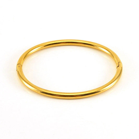 Metal Stainless Steel Fine Designer Luxury Open Dubai Gold Bangles 18k Fashion Chaunky Bamboo Bangle for Ladies Women