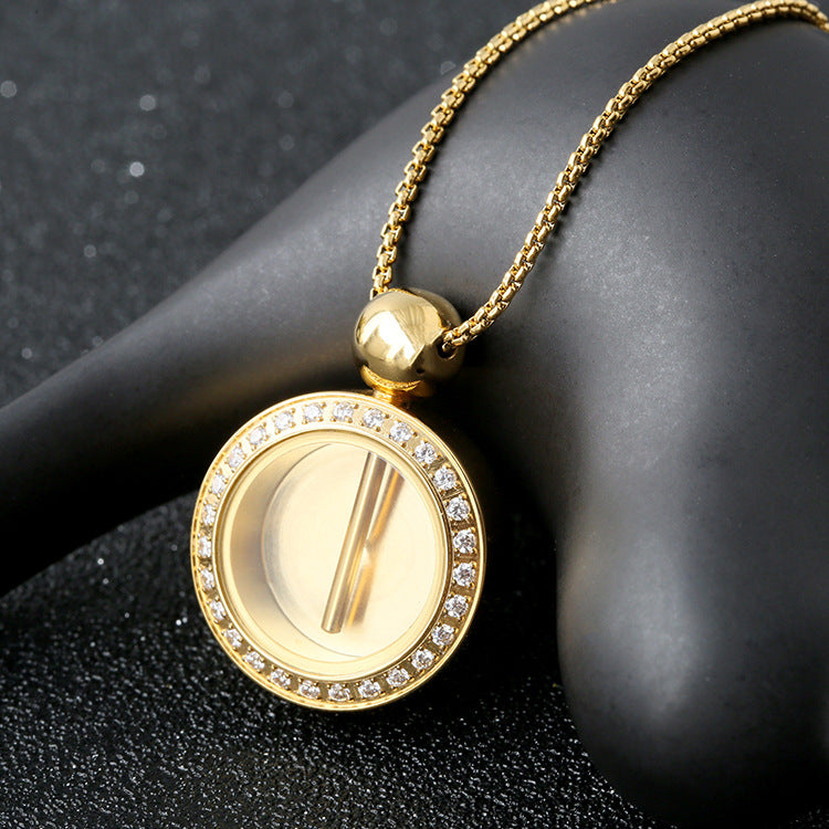 Diamond Perfume Bottle Necklace