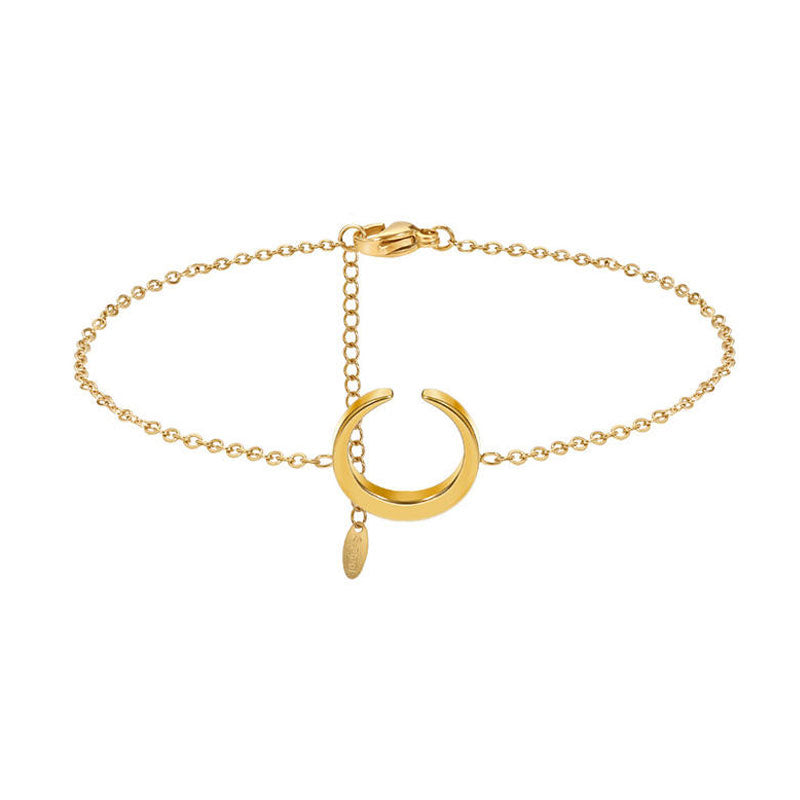 High Quality New Design Custom Stainless Steel Moon Charm Women Bracelet