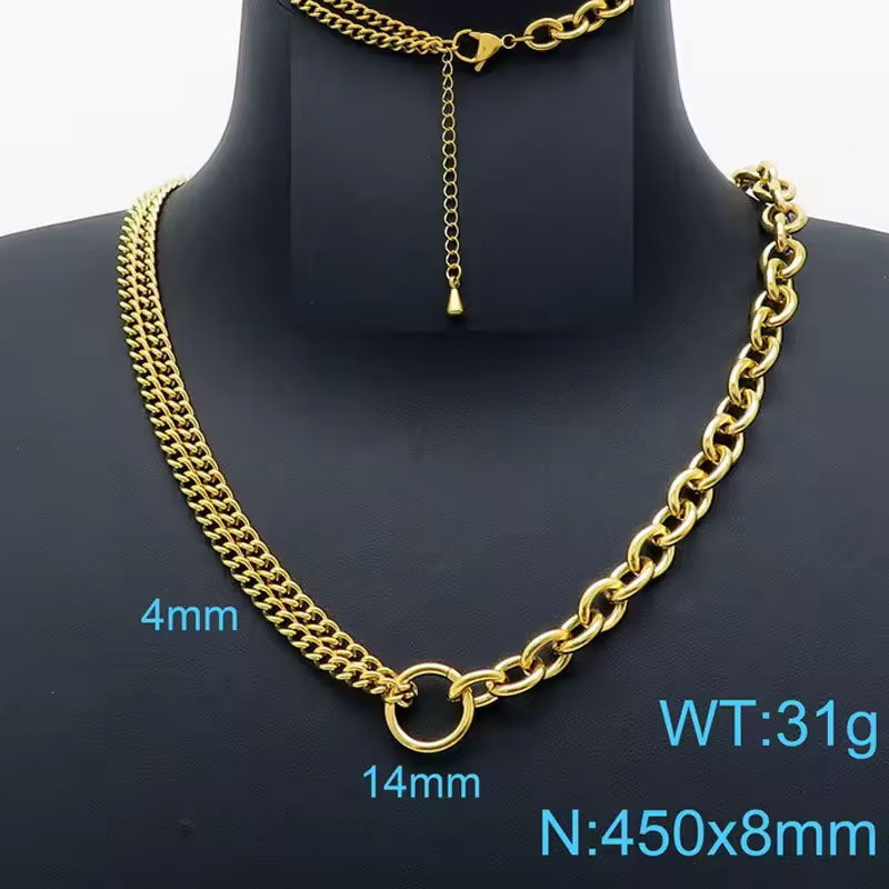 Dainty Non Tarnish Adjustable Titanium Chain 316l Stainless Steel Jewelry 14k 18k PVD Gold Plated Chain for Men Women