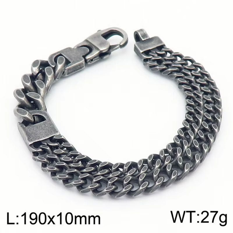 New Wholesale Custom Fashion Stainless Steel Chain Jewelry Bracelets for Men