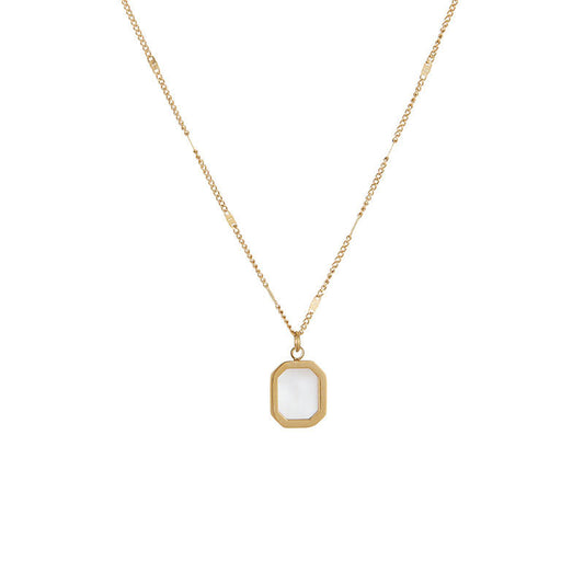 Elegant Jewelry Wholesale Hypoallergenic Shell Fine Jewelry Necklaces Stainless Steel Fashion Pendant Necklaces for Women/Men