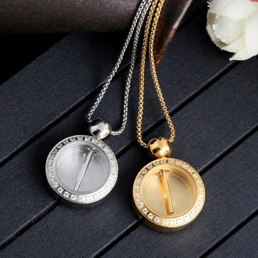 Diamond Perfume Bottle Necklace
