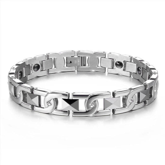 Custom Anti Tarnish Hypoallergenic Silver Plated Stainless Steel Men's Women's Luxury Diamond Braceletes for Men Women Children
